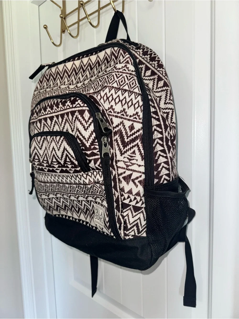 Billabong Black & Cream Geometric Men's Backpack